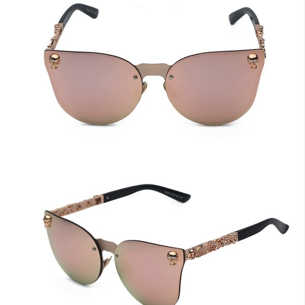Gothic Reflective Metal Sunglasses