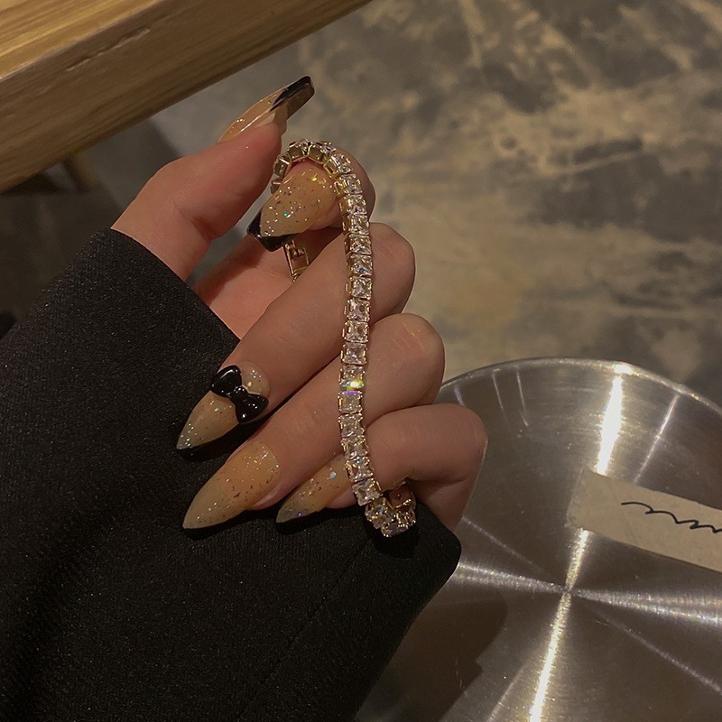Geometric Rhinestone Bracelet - Image 2