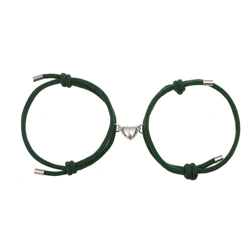Adjustable Nylon Love Magnetic Bracelet Pair - Image 10