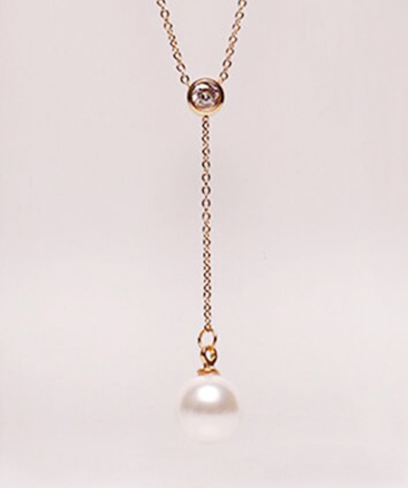18K Rose-Gold-Tone Single-Stone Necklace - Image 5