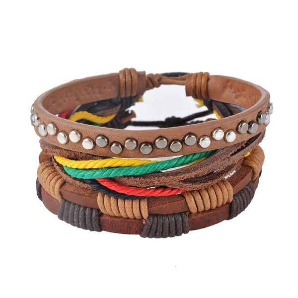 Multilayer Leather Bead Wrap Bracelet