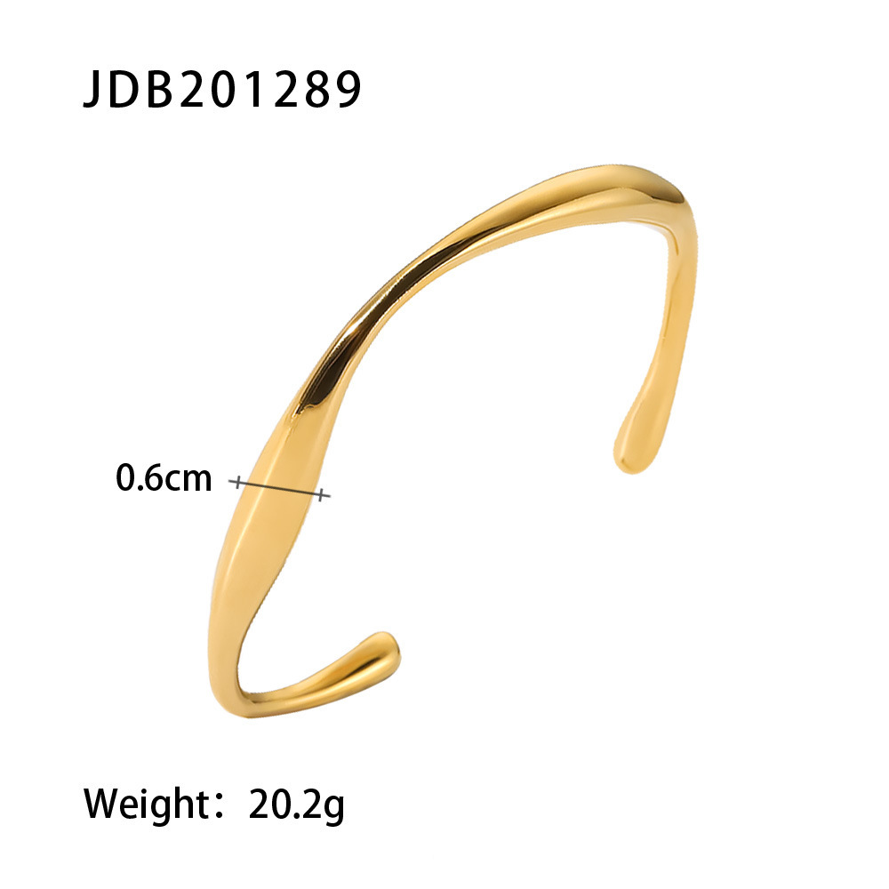 Gold-Plated Stainless Steel Zirconia Bracelet - Image 8