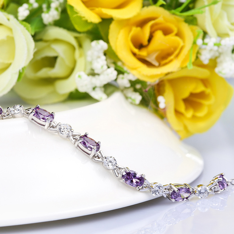 925 Silver Amethyst Bracelet - Image 2