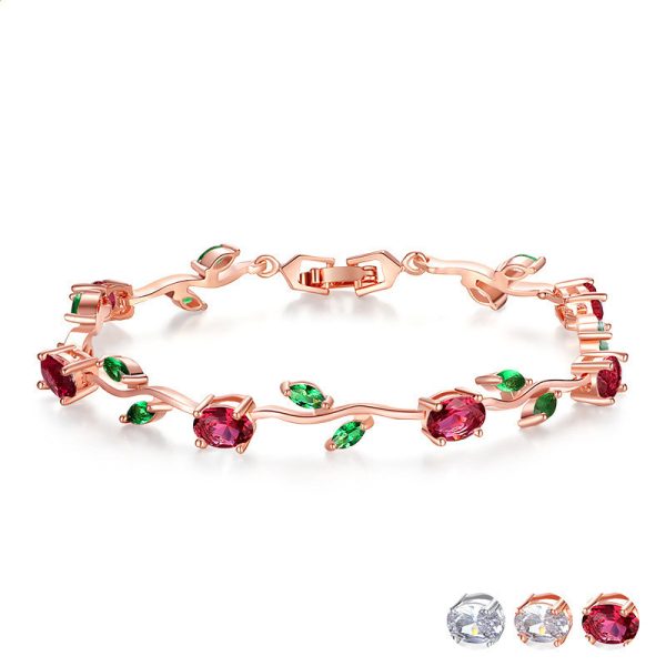 Silver-Plated Crystal-Style Ladies Bracelet