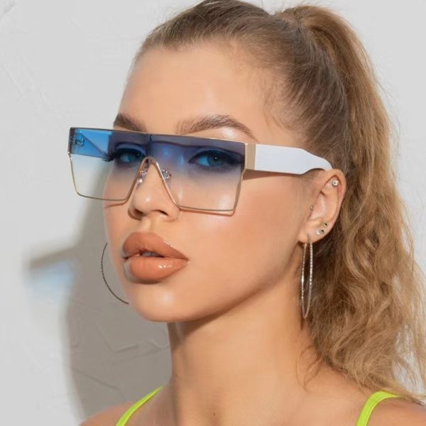 Oversized Square Shield Sunglasses