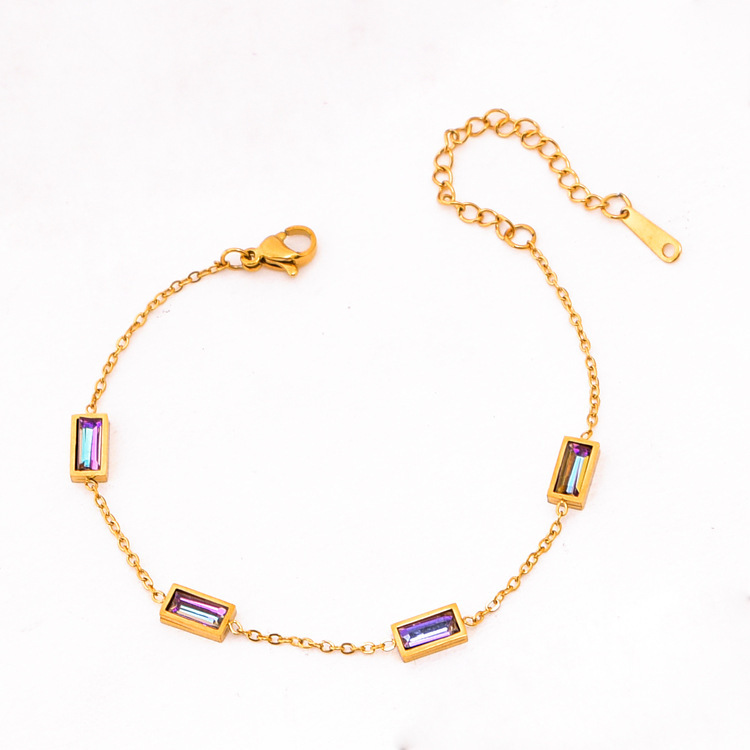 Zircon-Style Heart and Water-Drop Bracelet - Image 9
