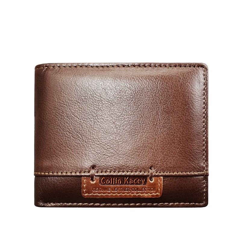 Men’s Genuine Cowhide Leather Bifold Wallet with Contrast Details - Image 6