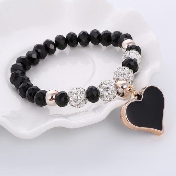 Crystal Butterfly Heart Bracelet