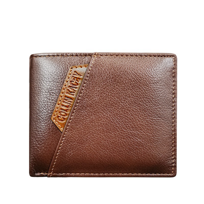 Men’s Genuine Cowhide Leather Bifold Wallet with Contrast Details - Image 7