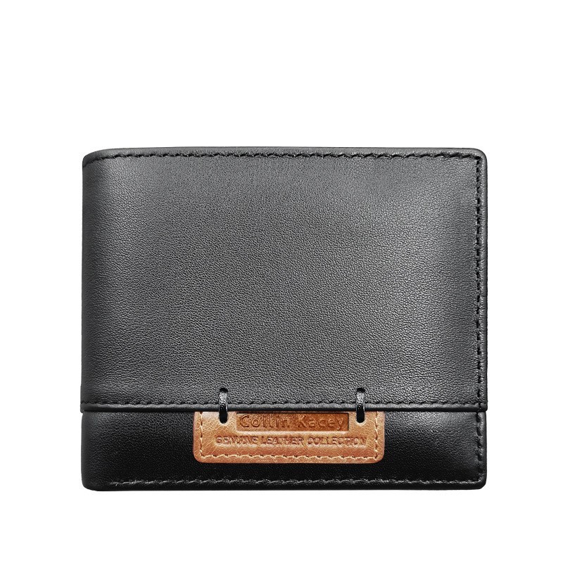 Men’s Genuine Cowhide Leather Bifold Wallet with Contrast Details - Image 8