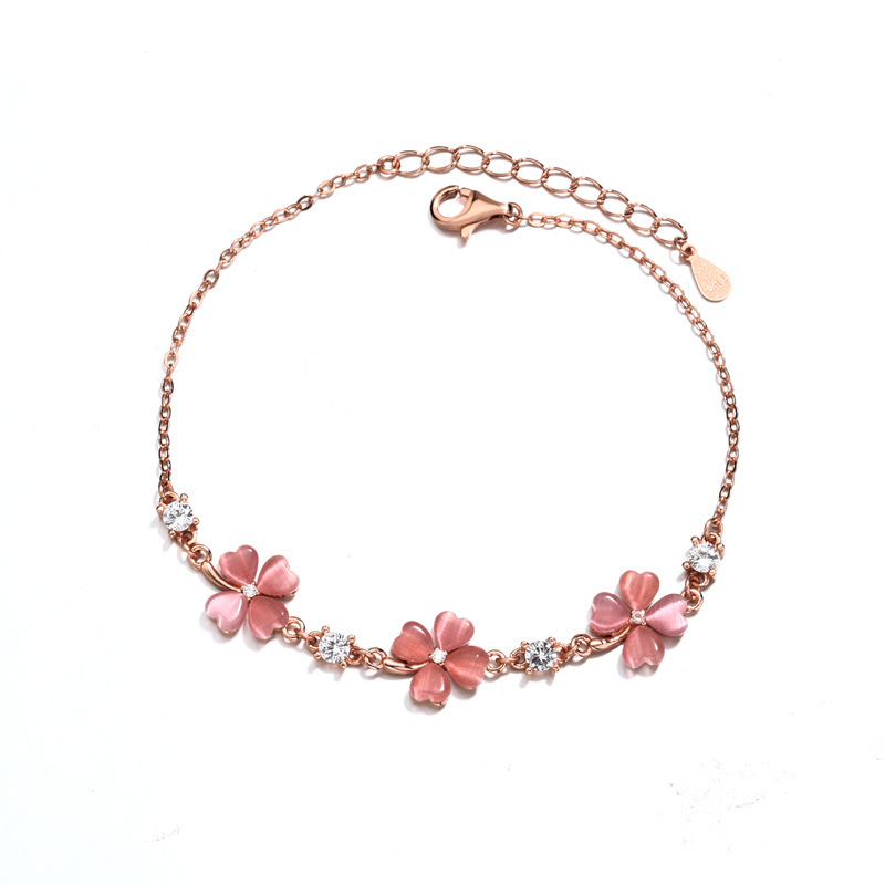 Rose-Gold Heart Opal-Style Bracelet - Image 5