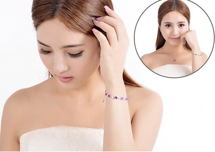 925 Silver Amethyst Bracelet - Image 3