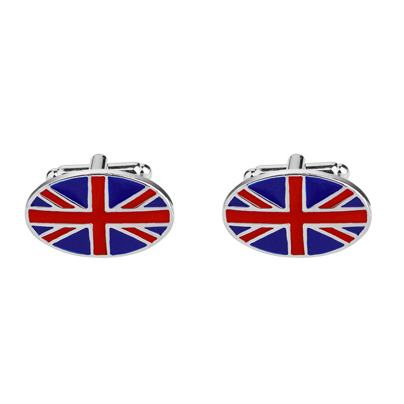 British Flag-Inspired Geometric Cufflinks - Image 5