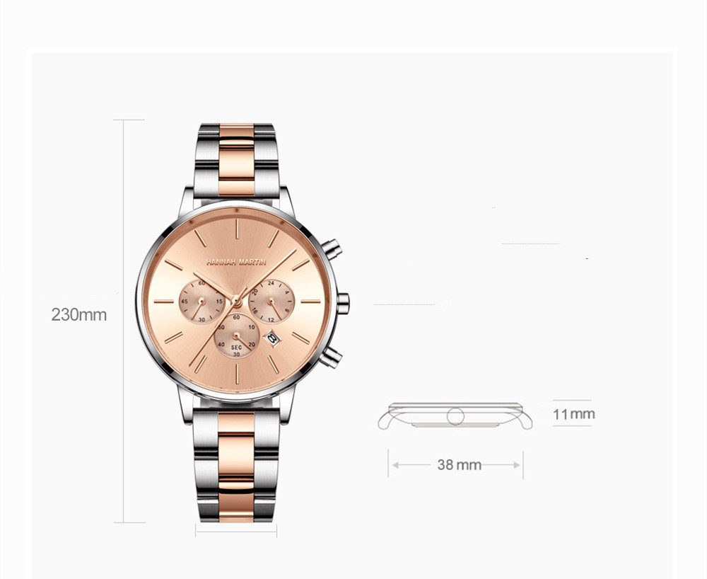 38mm Stainless Steel Bracelet Watch - Image 9