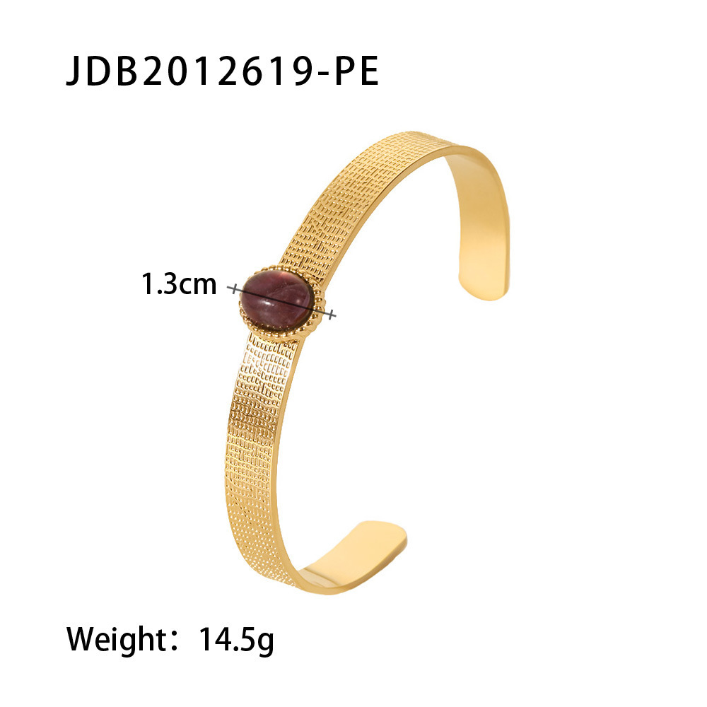Gold-Plated Stainless Steel Zirconia Bracelet - Image 3