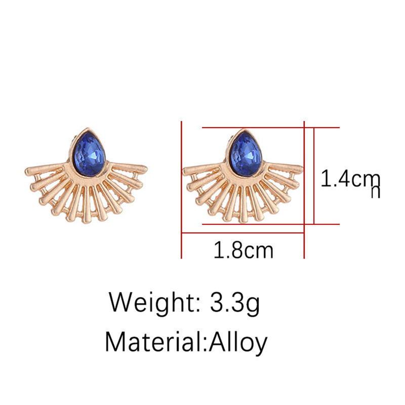Bohemian Fan-Shaped Stud Earrings - Image 3