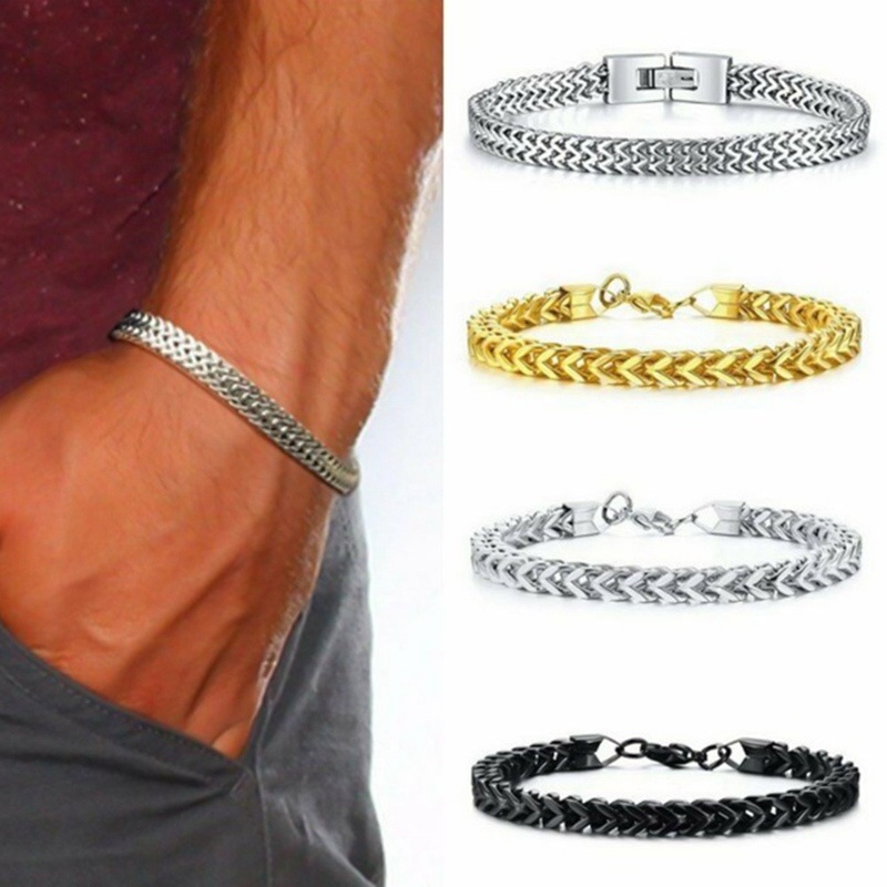 Men’s Stainless Steel Link Chain Bracelet