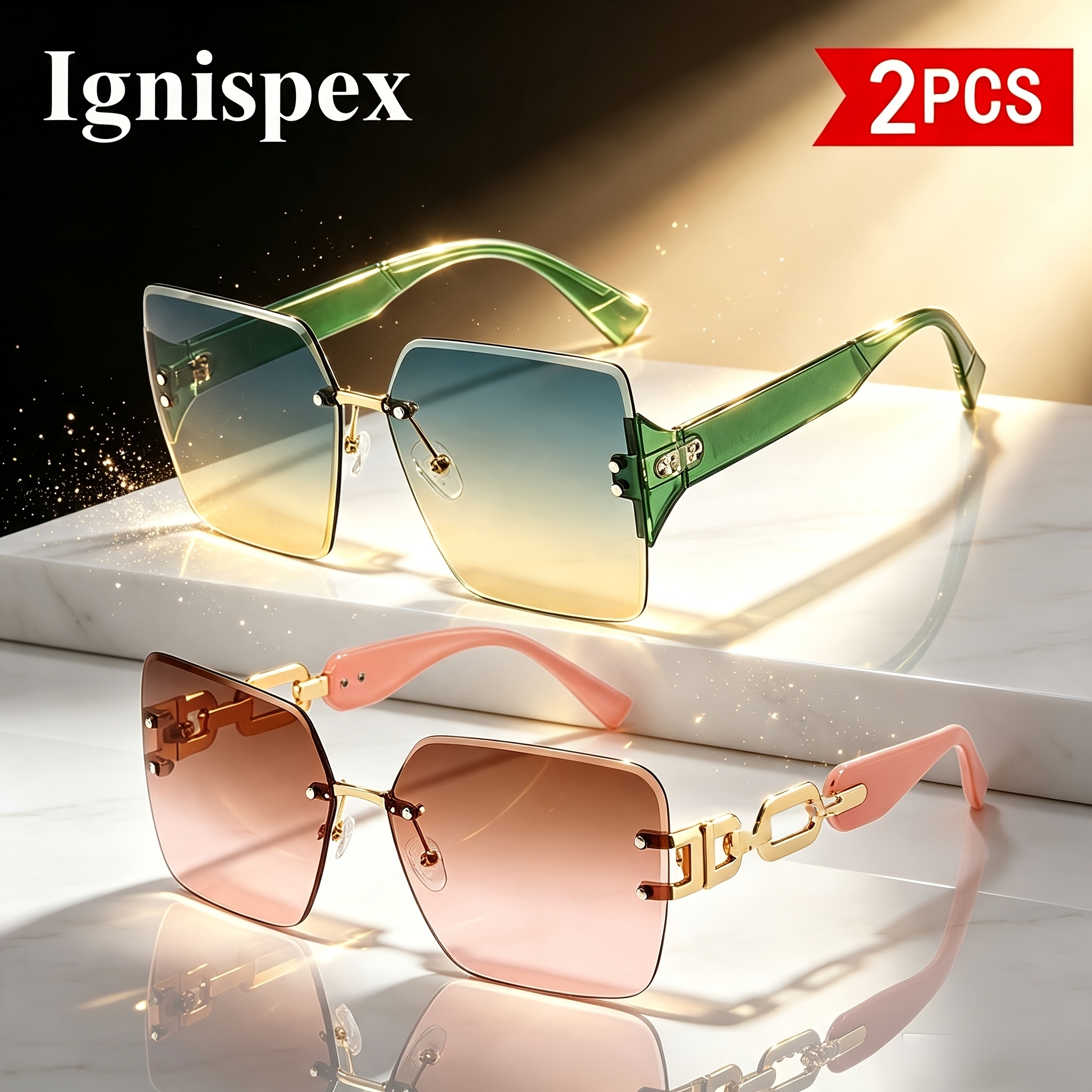 Two-Pack Chain-Link Sunglasses