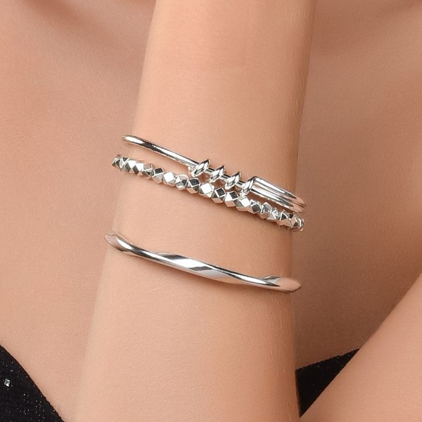 Women’s Geometric Open Cuff Bangle Collection