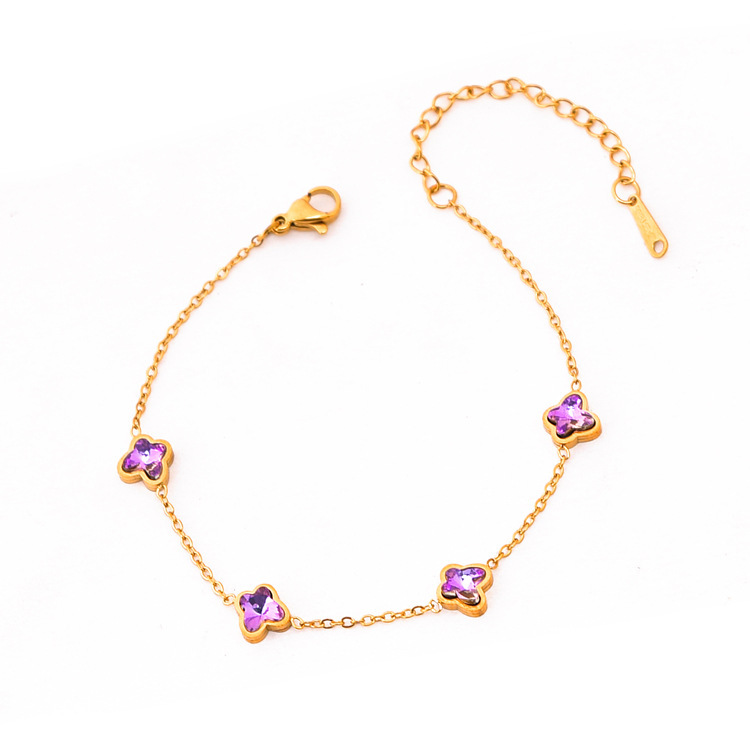 Zircon-Style Heart and Water-Drop Bracelet - Image 5