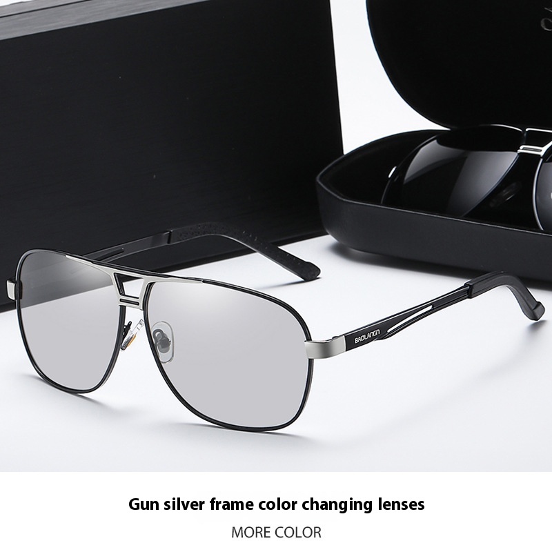Men’s Polarized Alloy Sunglasses with Color-Changing and Day-and-Night Lens Options - Image 5