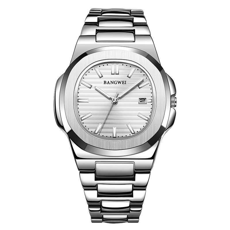 Men’s Fashion Steel-Band Calendar Watch - Image 10