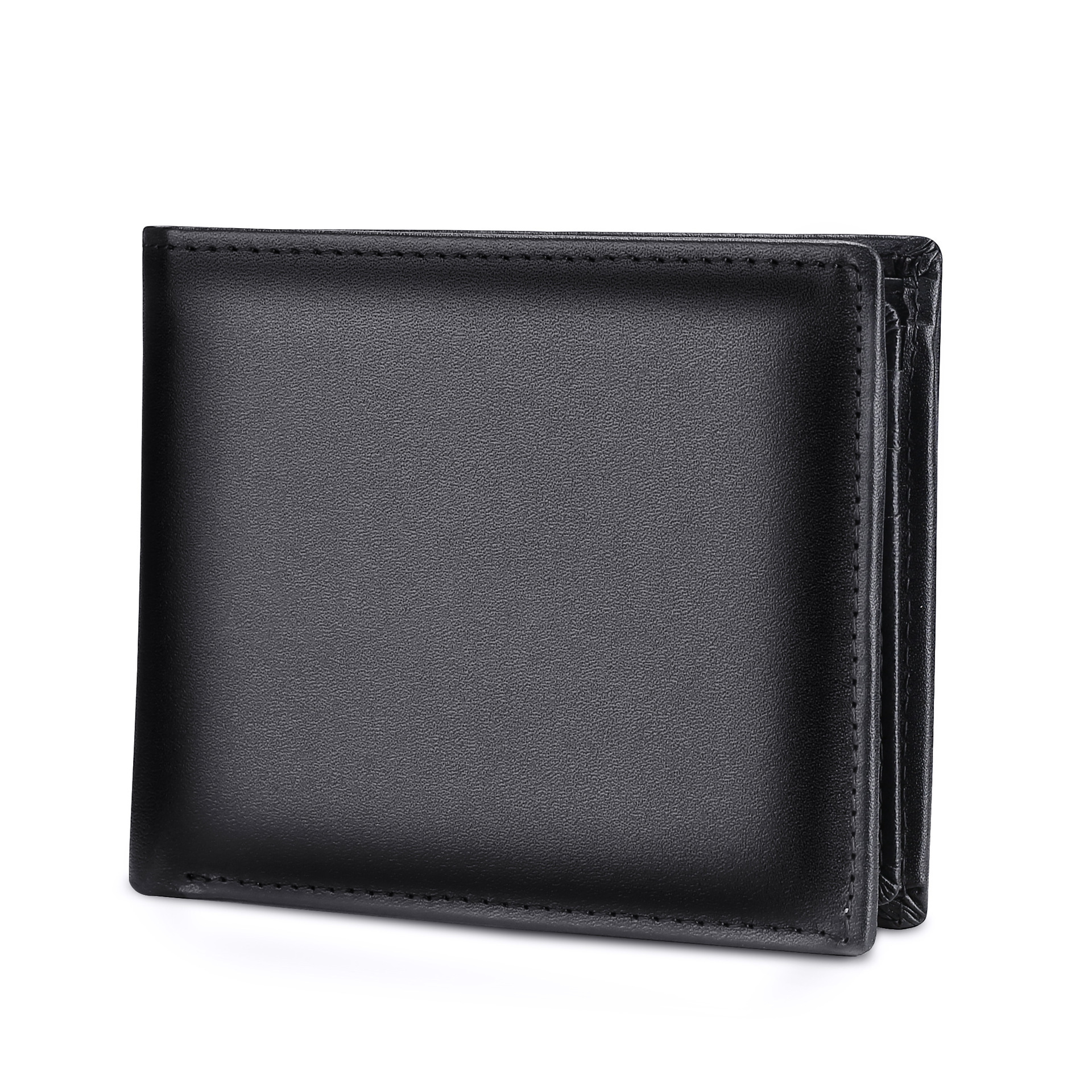 Men’s Cowhide Leather Bifold Wallet with Contrast Trim - Image 10