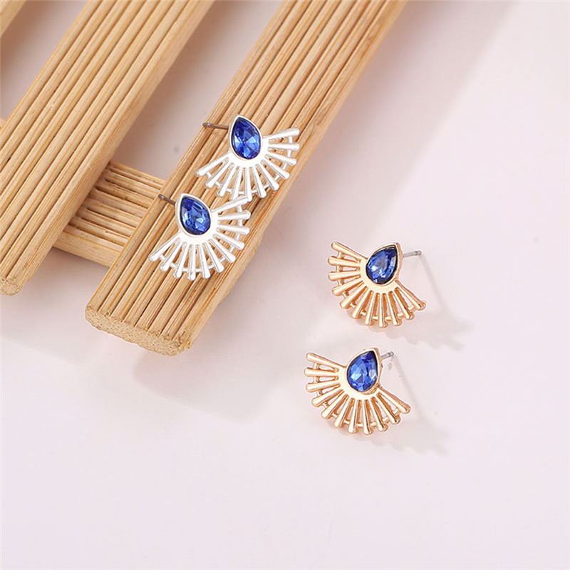 Bohemian Fan-Shaped Stud Earrings - Image 2