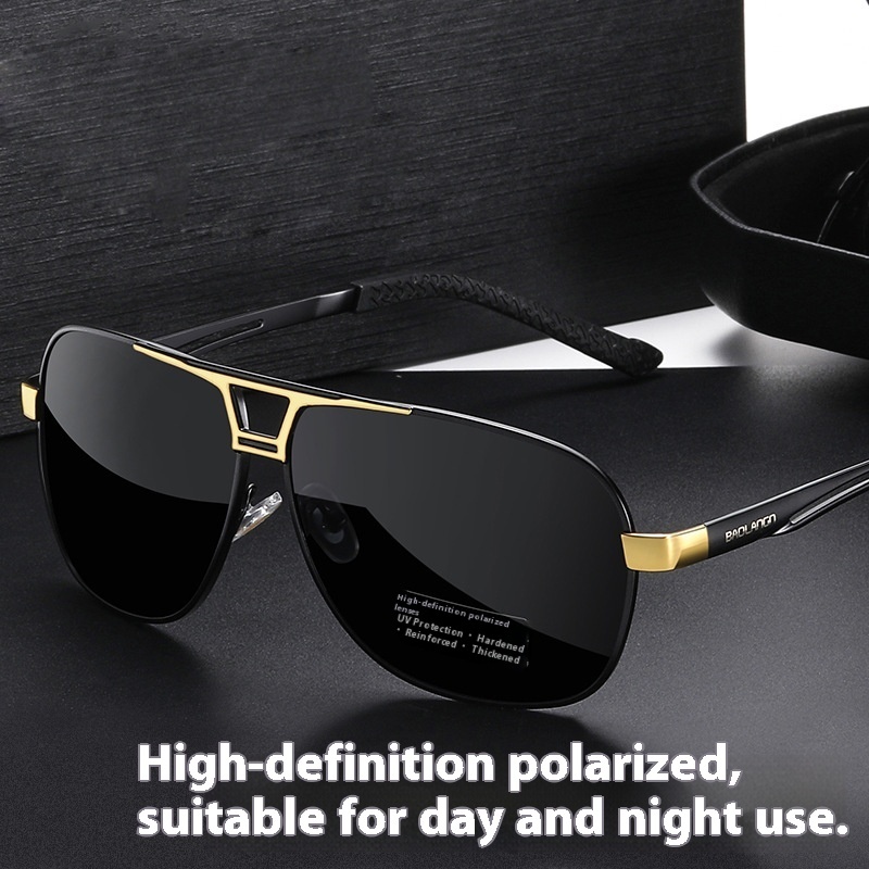 Men’s Polarized Alloy Sunglasses with Color-Changing and Day-and-Night Lens Options - Image 2