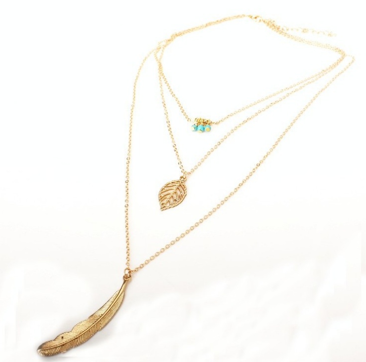Double-Layer Triangle Pendant Necklace - Image 4