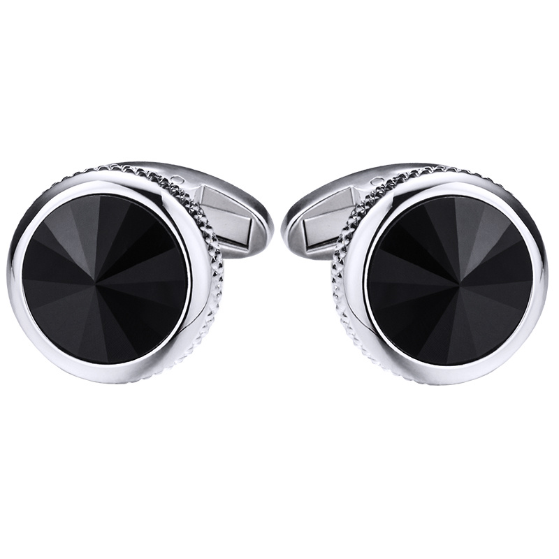 Men’s Embossed Two-Tone French Cufflinks - Image 5