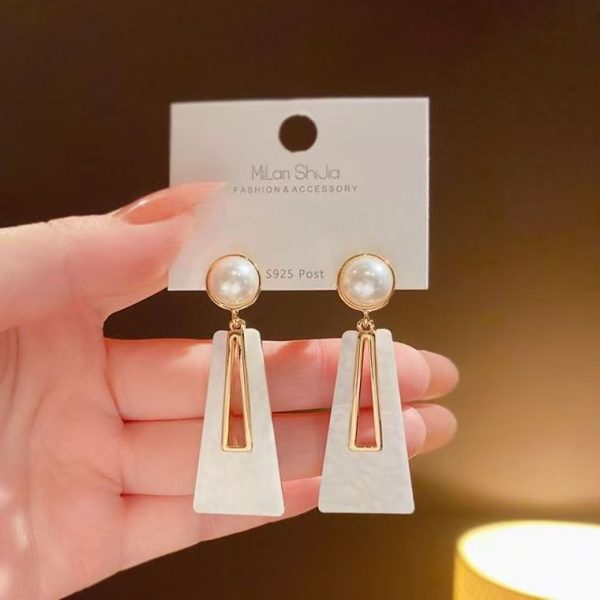 Long Geometric Dangle Earrings for Women – Minimalist Statement Jewelry