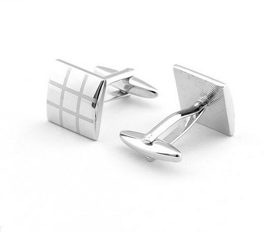 French Checkered Square Cufflinks - Image 4