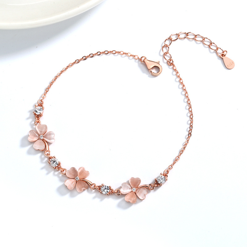 Rose-Gold Heart Opal-Style Bracelet - Image 7