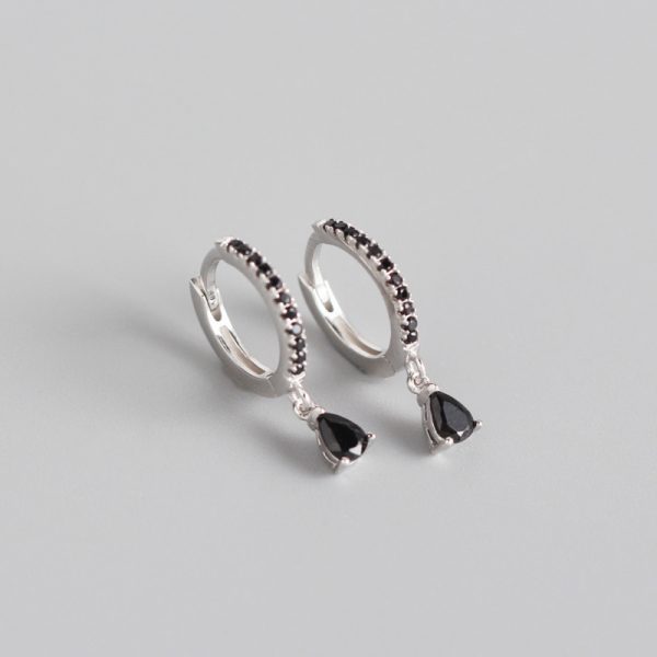French-Style Geometric Zircon Stud Earrings