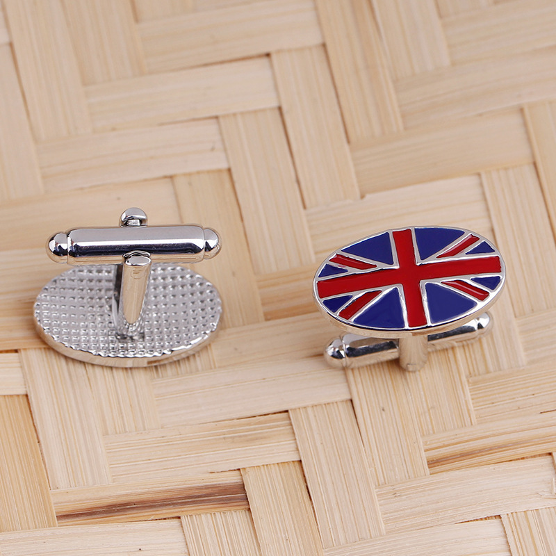 British Flag-Inspired Geometric Cufflinks - Image 3