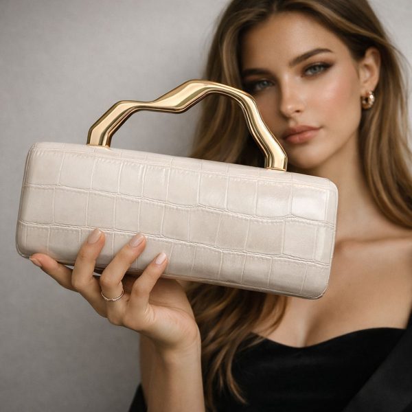 Women’s Gold-Style PU Shoulder Bag