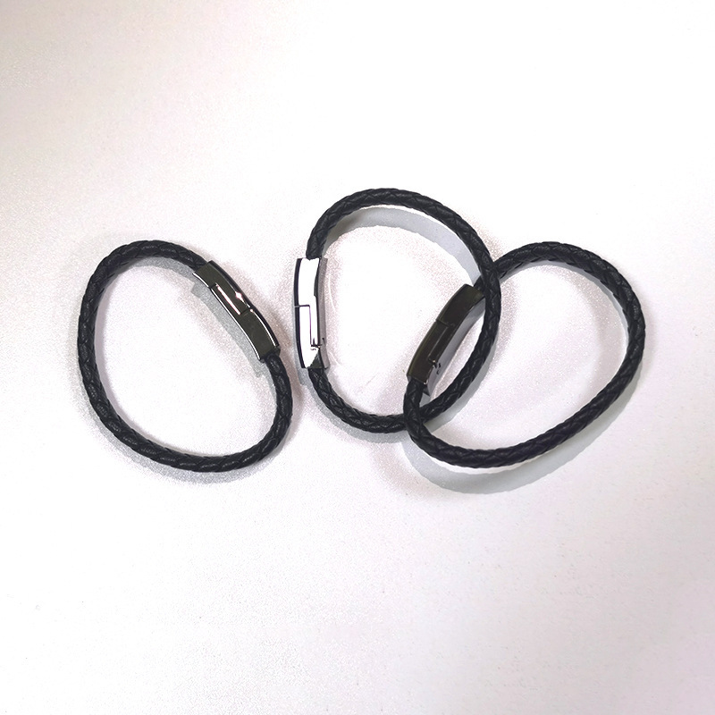 Leather Bracelet USB Charging Cable - Image 6