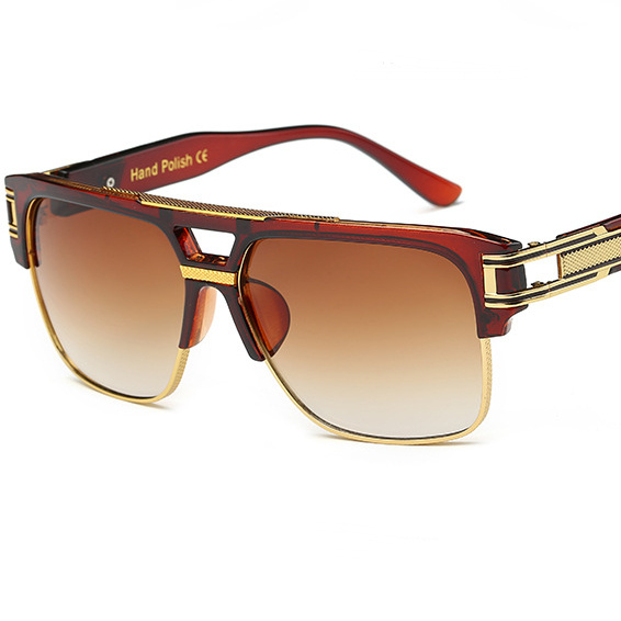 Unisex Vintage Square Metal Sunglasses with UV400 Lenses