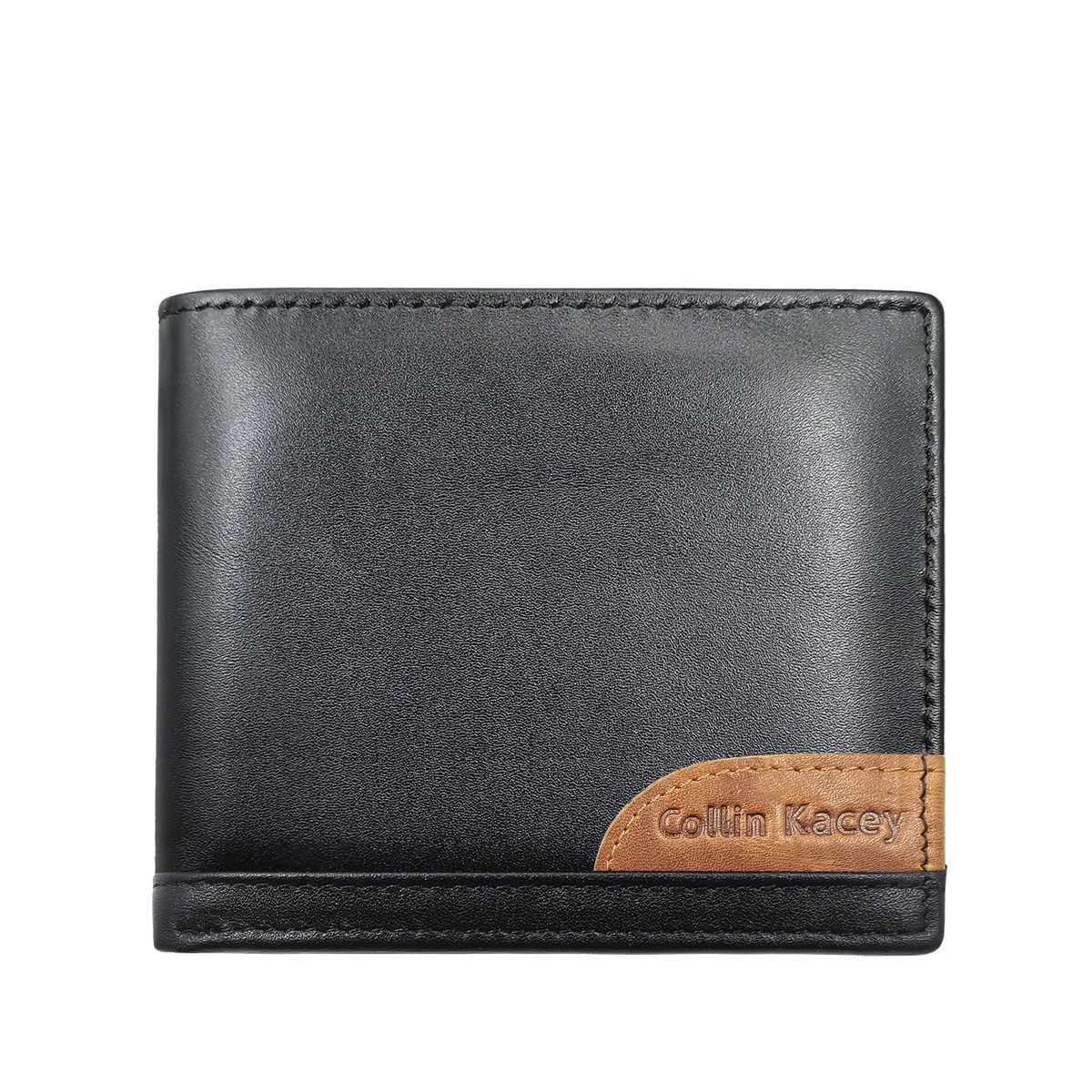 Men’s Genuine Cowhide Leather Bifold Wallet with Contrast Details - Image 9