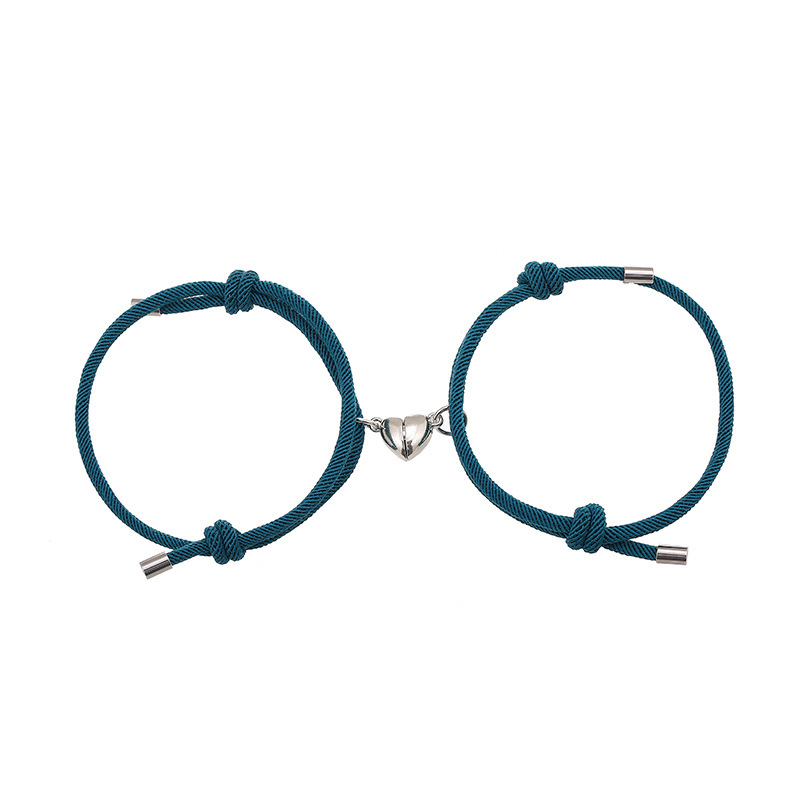 Adjustable Nylon Love Magnetic Bracelet Pair - Image 9