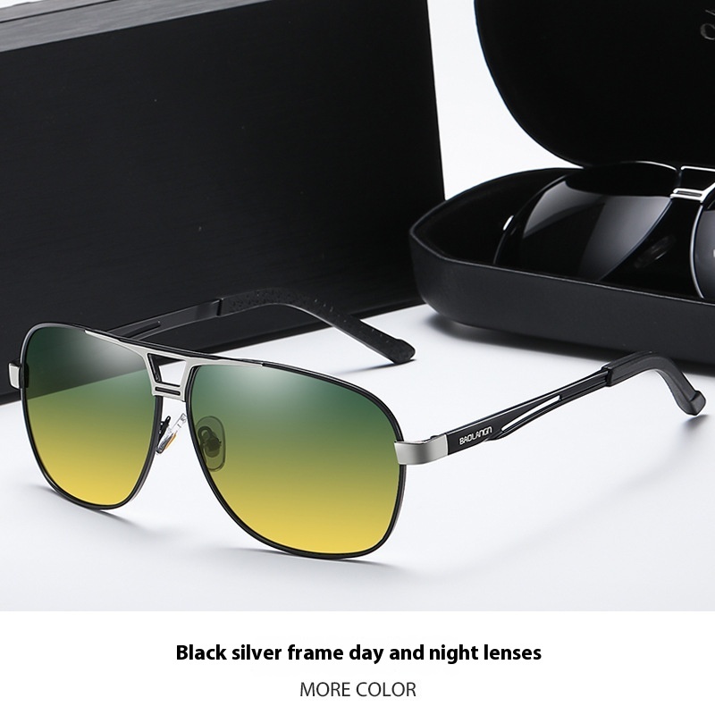 Men’s Polarized Alloy Sunglasses with Color-Changing and Day-and-Night Lens Options - Image 7