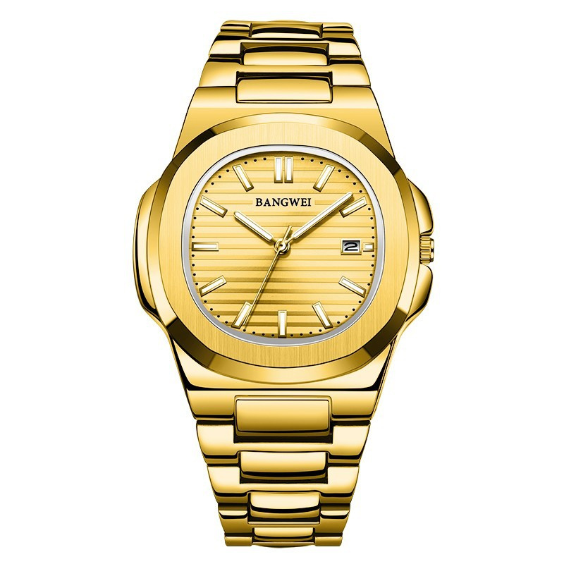 Men’s Fashion Steel-Band Calendar Watch - Image 4