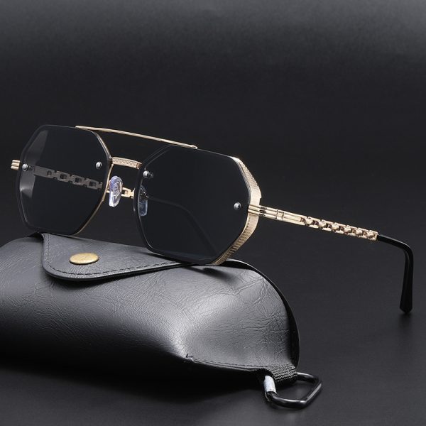 Geometric Dual-Bridge Sunglasses
