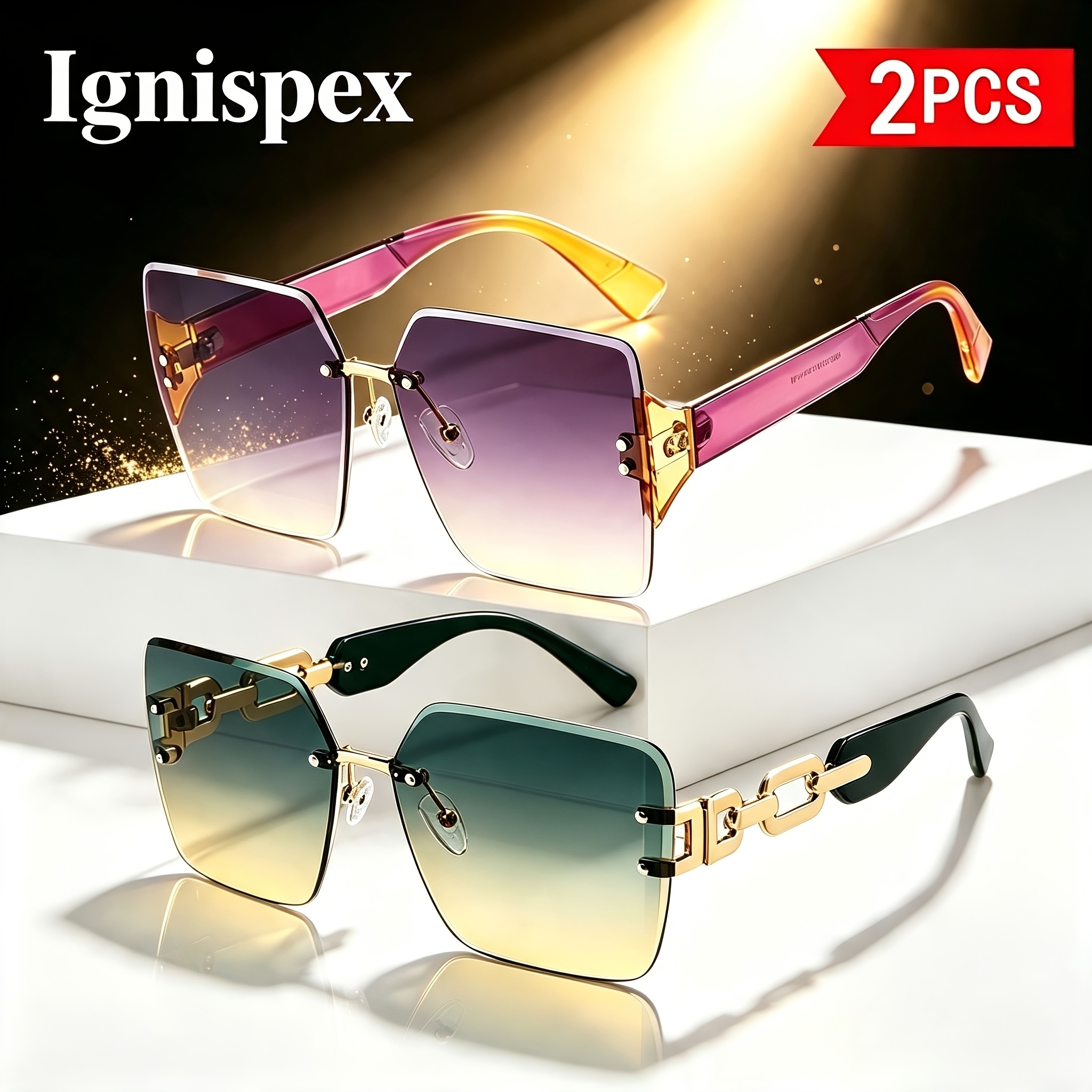 Two-Pack Chain-Link Sunglasses - Image 2