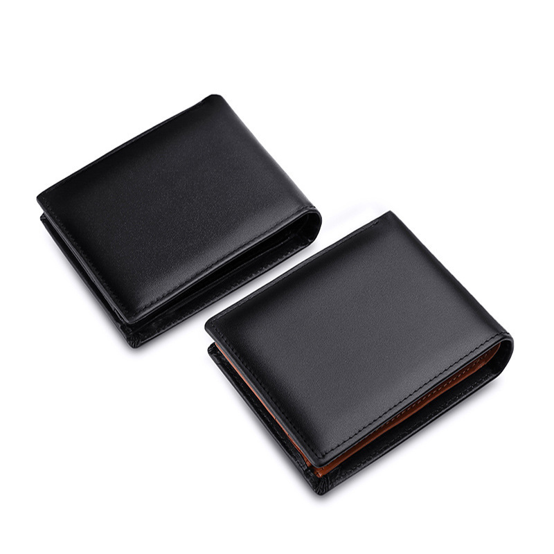 Men’s Cowhide Leather Bifold Wallet with Contrast Trim - Image 9