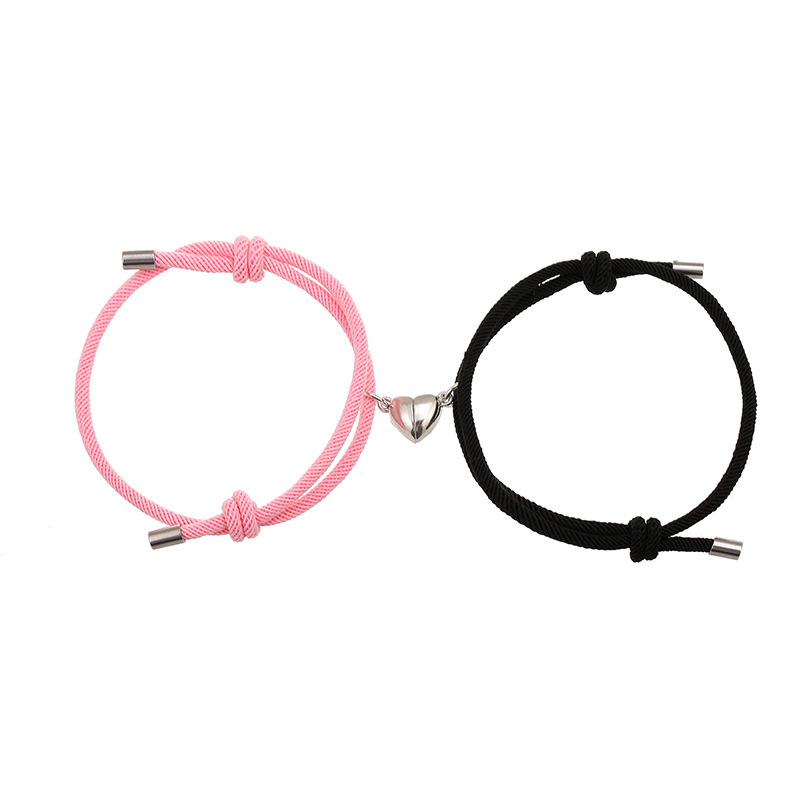 Adjustable Nylon Love Magnetic Bracelet Pair - Image 6