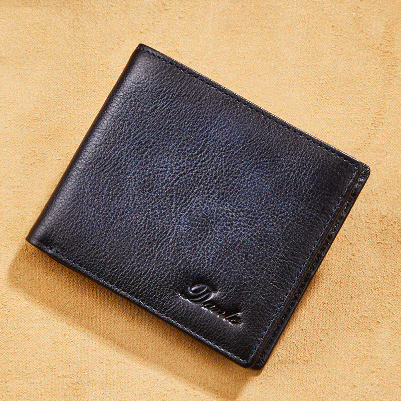 Men’s Slim Cowhide Leather Bifold Wallet with ID Window - Image 5