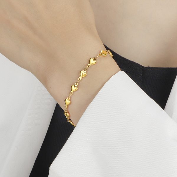 Heart Chain Titanium Steel Bracelet