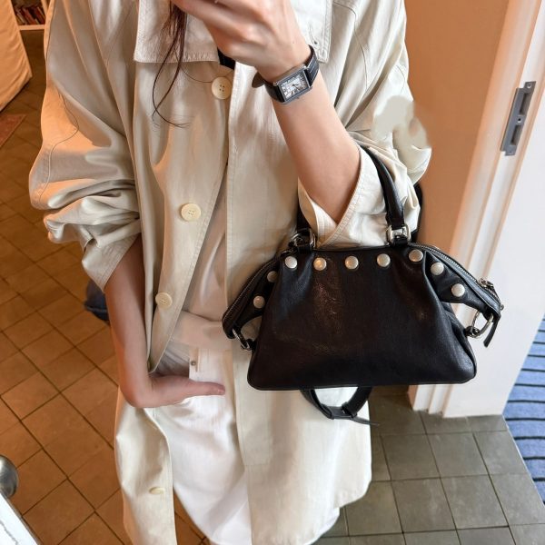 Black Studded Tote Bag